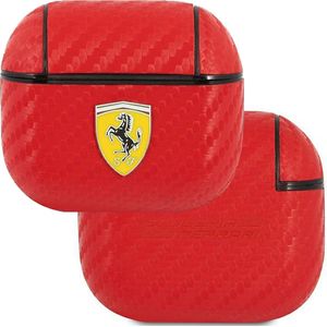 Ferrari - FESA3CARE - AirPods - 3 - hoes - rood/rood - On - Track - PU - Carbon