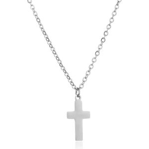Silver Plated 'Jesus Cross' Pendant Necklace