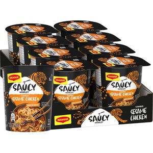Maggi Saucy Noodles Sesame Chicken - 8 stuks x 75g - Voordeelverpakking