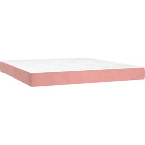 vidaXL-Pocketveringmatras-180x200x20-cm-fluweel-roze
