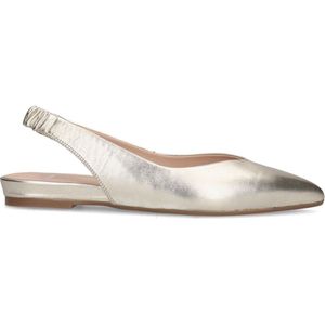 Manfield - Dames - Gouden leren slingback ballerina's - Maat 42