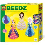 SES Beedz - Strijkkralen met legbord - grondplaat, 1400 strijkkralen en strijkvel - Prinsessen - met glitterkralen en stickers - PVC vrij