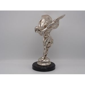 Brons beeld - Spirit of Ecstasy - zilver verguld - Bronzartes - 35 cm hoog
