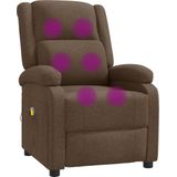 vidaXL - Massagestoel - stof - bruin