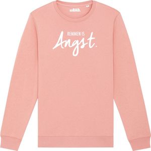 Wintersport sweater canyon pink L - Remmen is Angst - wit - soBAD. | Foute apres ski outfit | kleding | verkleedkleren | wintersporttruien | wintersport dames en heren