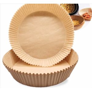 *** 50 stuks bakpapier - Geschikt voor hete lucht-friteuse - accessoires - Bakpapier 20x20CM - 16CM bodemdiameter -Wegwerpbakjes - van Heble® ***