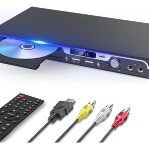 1080p HD DVD-speler met HDMI en USB-invoer – Regio Free, Dolby Sound, Dubbele Microfooningangen