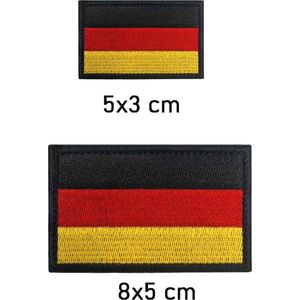 2 stuks 5 x 3 cm mini Duitsland vlaggen patch geborduurd badge met klittenband Duitse applicaties voor kleding tassen rugzak uniform vest hondenharnas militair tactisch outdoor jersey