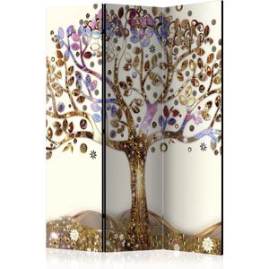 Kamerscherm - Scheidingswand - Vouwscherm - Golden Tree [Room Dividers] 135x172 - Artgeist Vouwscherm