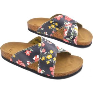 GOBY - Flowers - Slippers - Sandalen -Hoge kwaliteit - Handmade - Maat 38