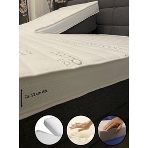 Splittopper 2-zijdig  180x200 - 4-seizoenen - HR60 koudschuim - Nasa Traagschuim - Bamboo Exclusive - ca. 12 cm dik - Anti Allergie - SPLIT
