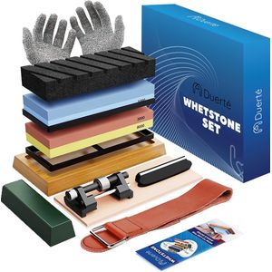 Duerté Messenslijper Met Instructies - Wetsteen set - Slijpsteen voor Messen en Gereedschappen