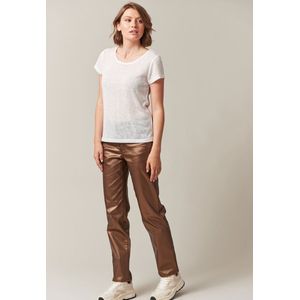 DEELUXE T-shirt met ronde hals van linnen en jersey met glittereffect XL