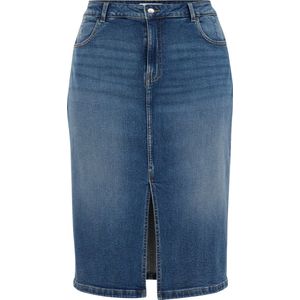 WE Fashion Dames high rise denim rok - Curve