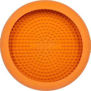 LickiMat UFO - Hondenbak - Likmat / Anti-schrok / Slowfeeder voor Hond - Oranje - 20 cm