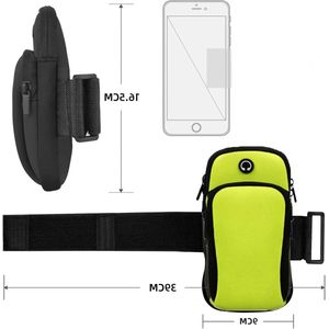 Sport schoudertas ondersteuning tot 62 inch Compatibel met paspoort Reisgeld Riem Taille Pouch Schouderholsters Cross Body Outdoor Purse Case Tas voor iPhone 13 Pro/Huawei - Hardlooparmband