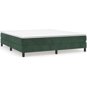 vidaXL-Boxspringframe-fluweel-donkergroen-160x200-cm