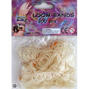 Bandjes Loom Bands 300 stuks: glitter goud (37101)