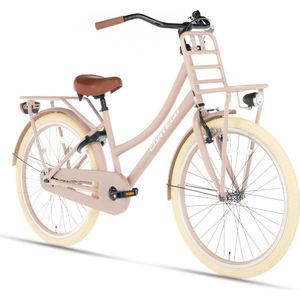 Cortego Transporter Meisjesfiets 24 inch - Zalm - Kinderfiets - 7, 8, 9 & 10 Jaar - 135-145 cm