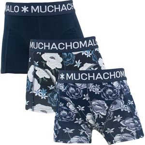 Muchachomalo jongens 3P boxers floral blauw - 122/128