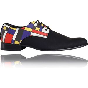 Mondrianic - Maat 42 - Lureaux - Kleurrijke Schoenen Voor Heren - Veterschoenen Met Print
