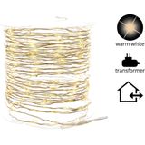 Lumineo Micro Led Stringlights Verlichting Zilverdraad 9M 180 Leds Buiten Warm Wit