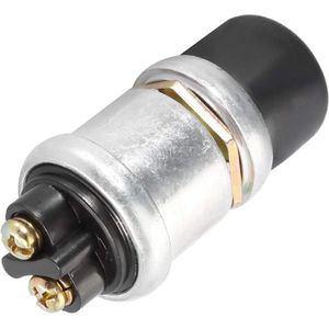 Drukknop Momentele Startschakelaar 2Pin 12 V - 20A - Waterdicht - Auto Boot Fiets - Startschakelaar - Drukknop - Claxon Motor Start - Universeel - Zwart .
