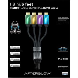 Afterglow HDMI Kabel 4X 1.80m Wii U + Xbox 360 + Xbox One + PS3 + PS4