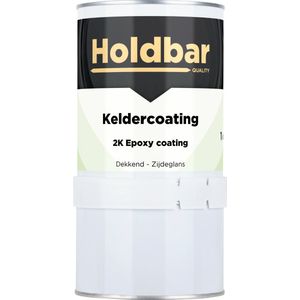 Holdbar Keldercoating Standaard Wit 1 kg - Kelder waterdicht maken - Alle Kleuren - Kelder Epoxy - Krasvast - Eenvoudig reinigbaar - Vochtregulerend - 2 Componenten