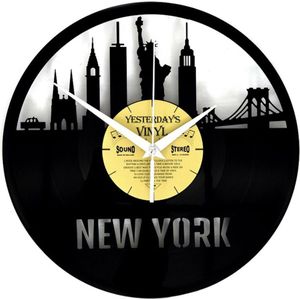 Vinyl Klok New York - Gemaakt Van Een Gerecyclede Plaat
