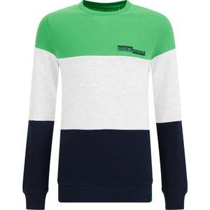 WE Fashion Sweater Felgroen/Grijs/Donkerblauw