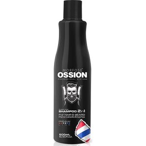 Ossion Premium Barber Zuiverende Shampoo 2in1 Voor Haar en Baard 500ml