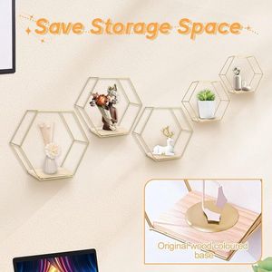 wandmontage, stabiele plank voor presentatie, voor woonkamer, badkamer, keuken, vintage 5 Pcs