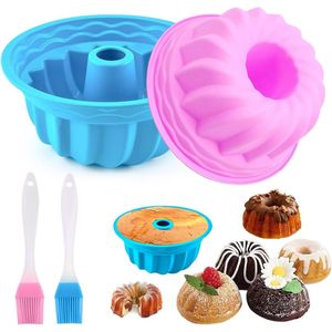 Selbro ® Siliconen Tulbandvorm Set voor Cake en Brood Bakken - 2 Stuks, Ideaal voor Dagelijks Gebruik