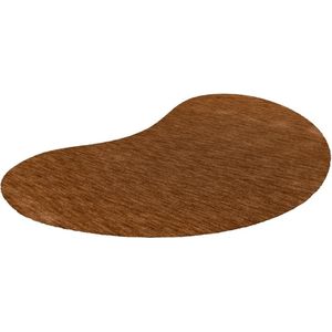 Lalee Comfy Uni Organiscge organic vorm vloerkleed karpet effen laagpolig vloerkleed rechthoekig organische vormen tapijt fraai gemêleerd 160x230 cm camel caramel cognac