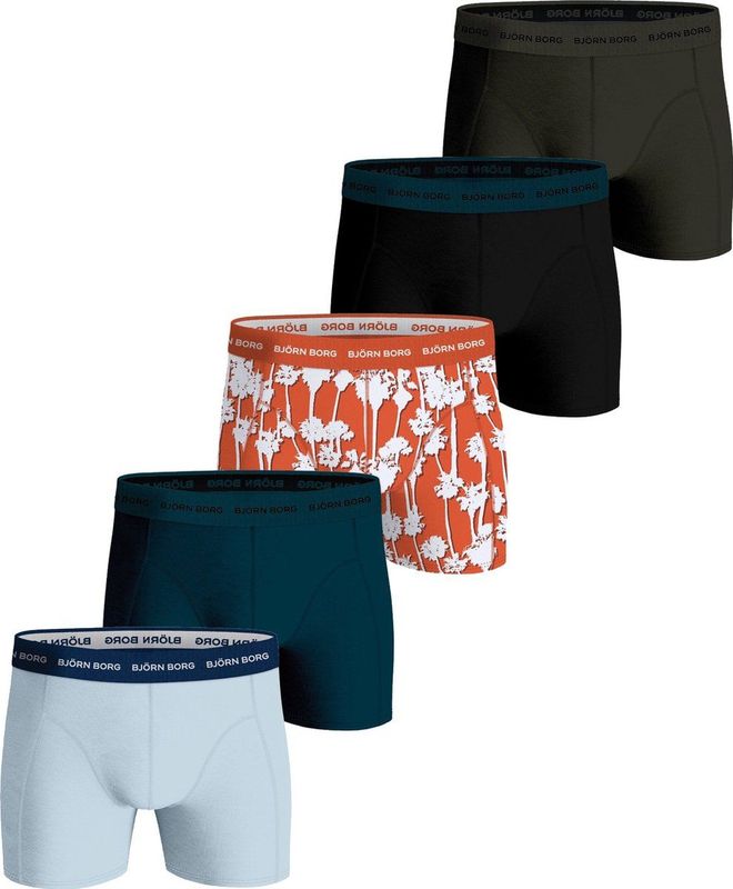 Bjorn Borg - Boxers Cotton Stretch 5-Pack Multicolour - Heren - Maat M - Body-fit