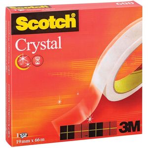 Scotch® Crystal Clear Tape, 19 mm x 66 m