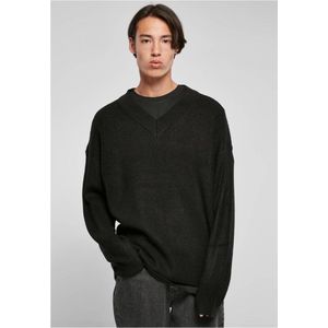 Urban Classics - V-Neck Sweater/trui - L - Zwart