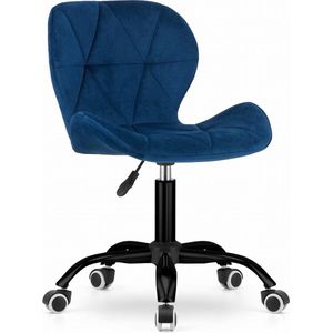 NOTO - Bureaustoel - ergonomisch - velvet - blauw