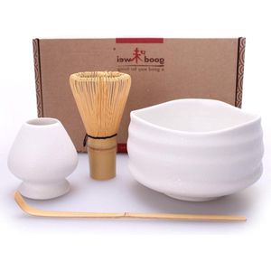 Japanse Theeset Ceremonie Kit met hoogwaardige Schaal Matchaklopper en Chasen Houder (80 Miyuki) Schalen set