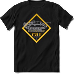 T-Shirtknaller T-Shirt|Stug 3 Leger tank|Heren / Dames Kleding shirt|Kleur zwart|Maat XXL