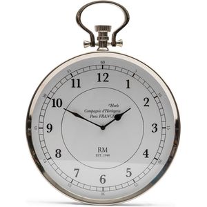 Riviera Maison Wandklok - RM Prosper Clock - Zilver
