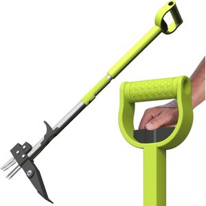 Efficiënte onkruidtrekker met lange steel en 4 klauwen voor eenvoudig onkruidverwijderen