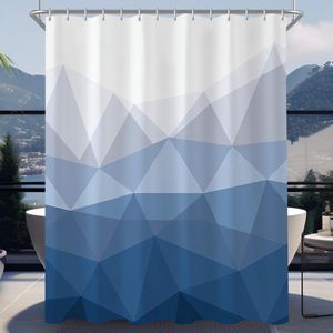 JGS ® Stijlvolle Douchegordijn Met Geometrisch Ontwerp En Waterafstotende Eigenschappen Voor Uw 180 x 180