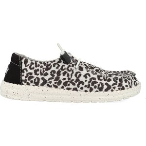 HEYDUDE Wendy Leopard Instappers zwart - Dames - Maat 37