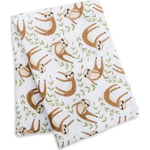 Lulujo swaddle 100% katoen 120x120 - Modern Sloth