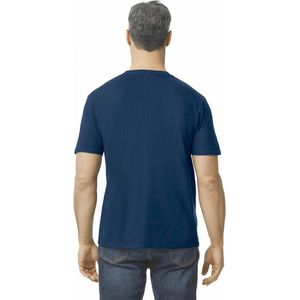 T-shirt Heren M Gildan Ronde hals Korte mouw Navy 100% Katoen