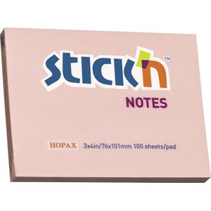 Stick'n sticky notes - 76x102mm, pastel roze, 100 memoblaadjes