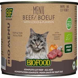 Biofood Organic - Biologisch Kattenvoer Natvoer - Rund - 200 gr NL-BIO-01