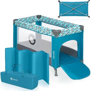 Opvouwbaar Reisbedje met Matras voor Baby's en Kinderen tot 3 Jaar – Veilig en Comfortabel Reisbed met Zij-ingang en Ademend Design